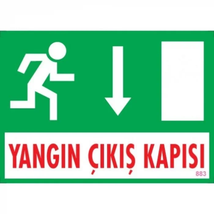 Pvc Levha Yangın Çıkış Kapısı 25X35 Cm