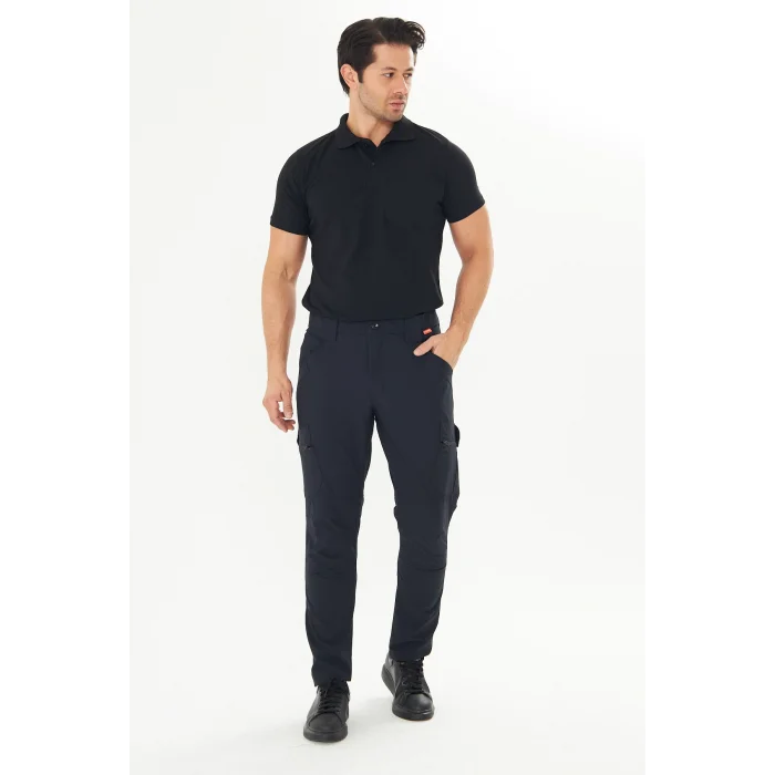 Orange Safety Rip Stop Likrali Atak Pantolon Lacivert