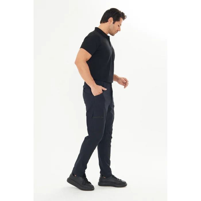 Orange Safety Rip Stop Likrali Atak Pantolon Lacivert