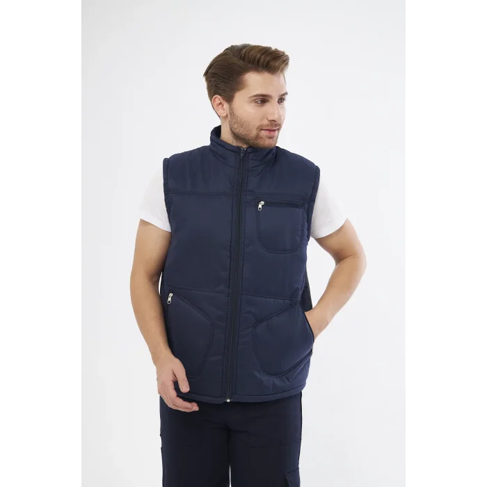 Sotina Lacivert İşçi Yeleği Kışlık İçi Polarlı İş Elbiseleri