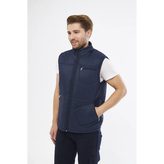 Sotina Lacivert İşçi Yeleği Kışlık İçi Polarlı İş Elbiseleri