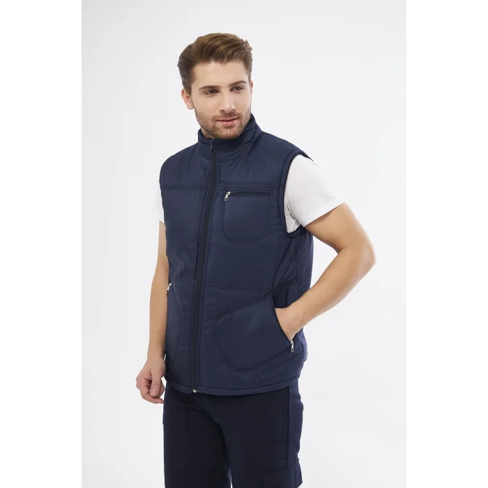 Sotina Lacivert İşçi Yeleği Kışlık İçi Polarlı İş Elbiseleri