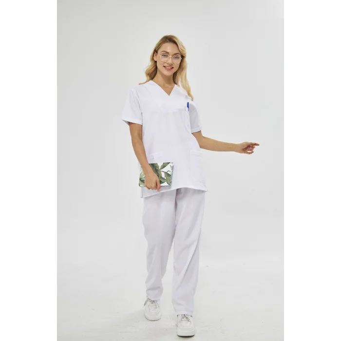 V Yaka Hemşire Takımı Scrubs Forma