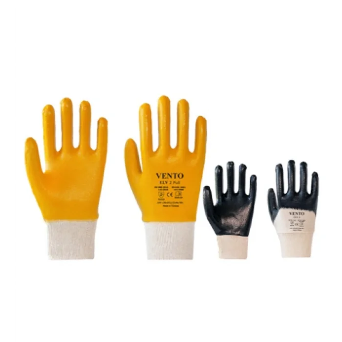 VENTO Sarı Nitril Iş Eldiveni Elv 2 Plus Tam Kaplı