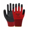 Beybi PN11 Polyester Örme Nitril Eldiven Kırmızı-Siyah