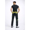 NeoFlex Siyah-Sarı Çok Cepli Teknik İş Pantolonu