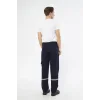 İş Pantolonu 16/12 Gabardin %100 Pamuk Reflektörlü Kargo Cepli
