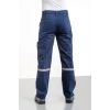 İş Pantolonu 7/7 Gabardin %100 Pamuk Reflektörlü Kargo Cepli