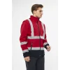 Orange Safety Softshell Mont Reflektörlü Kolları Çıkmalı Kırmızı