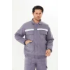 Orange Safety Mont 7/7 Gabardin %100 Pamuk Reflektörlü Kapitoneli Kışlık Gri