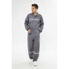 Orange Safety Gri Bütün  İş Tulumu 12/16 Gabardin