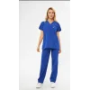 Orange Safety Hemşire Takım Tree Cotton Sax Mavi
