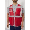 Orange Safety Kırmızı Fileli Mühendis Tipi İkaz Yeleği