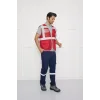 Orange Safety Kırmızı Fileli Mühendis Tipi İkaz Yeleği