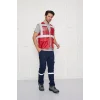 Orange Safety Kırmızı Mühendis Tipi İkaz Yeleği