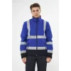 Orange Safety Saks Mavi Softshell Mont Kolları Çıkmalı Reflektörlü