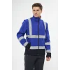 Orange Safety Saks Mavi Softshell Mont Kolları Çıkmalı Reflektörlü