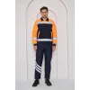 Orange Safety Turuncu Robalı Lacivert Soğuk Hava Mont Pantolon Takımı Su Ve Rüzgar İticili