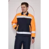 Orange Safety Turuncu Robalı Lacivert Soğuk Hava Mont Pantolon Takımı Su Ve Rüzgar İticili