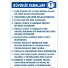 Pvc Levha Güvenlik Kuralları25*35