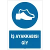 Pvc Levha İş Ayakkabısı Giy 25X35 Cm