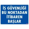 Pvc Levha İş Güvenliği Bu Noktadan İtibaren Başlar 25*35 cm