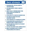 Pvc Levha Önce Güvenlik 35*50