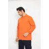 Sweat t-shırt Polo Yaka Kışlık Uzun Kol Turuncu