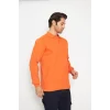 Sweat t-shırt Polo Yaka Kışlık Uzun Kol Turuncu