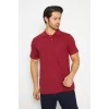 T-shirt Polo Yaka Kısakol %100 Pamuk Cepli Kırmızı