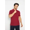 T-shirt Polo Yaka Kısakol %100 Pamuk Cepli Kırmızı