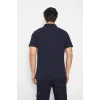 T-shirt Polo Yaka Kısakol %100 Pamuk Cepli Lacivert