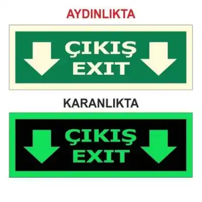 Fotolümen Çıkış Exit Levha