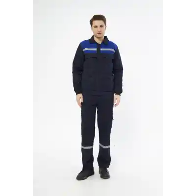 İş Takımı 7/7 Gabardin %100 Pamuk Kapitoneli Reflektörlü Kışlık