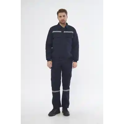 İş Takımı 7/7 Gabardin %100 Pamuk Kapitoneli Reflektörlü Kışlık