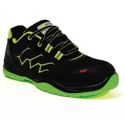 Mekap RMK-82 S2 Mikrofiber Deri Siyah Yeşil Alüminyum Burun İş Ayakkabısı