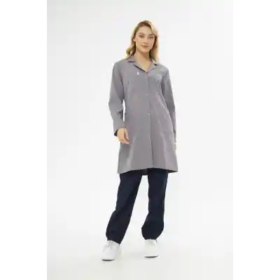 Mervem Bayan Gri İş Önlüğü Alpaka