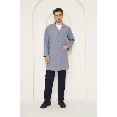 Mervem Erkek Gri İş Önlüğü Alpaka