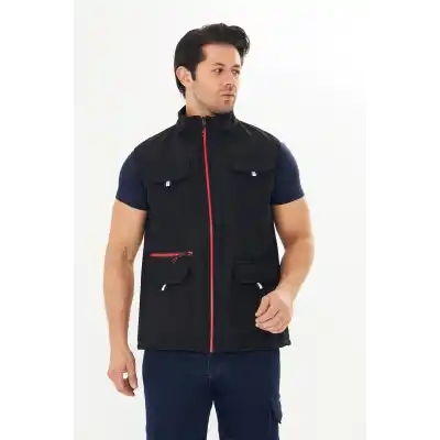 Orange Safety Softshell Siyah Yelek