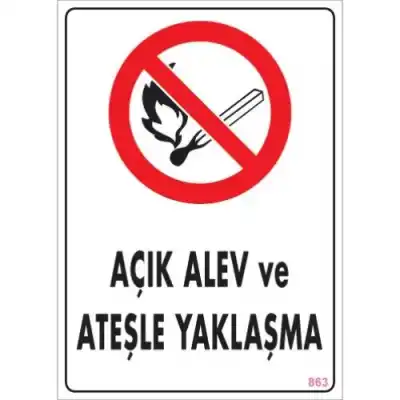 Pvc Levha Açık Alev ve Ateşle Yaklaşma 25X35 Cm
