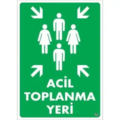Pvc Levha Acil Toplanma Yeri 25*35cm