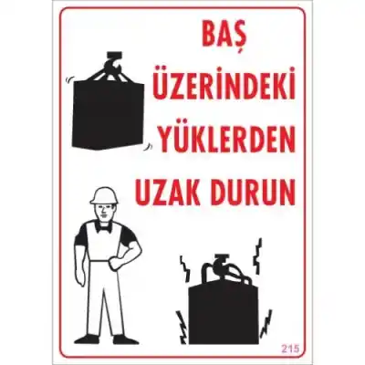 Pvc Levha Baş Üzerindeki Yüklerden Uzak Durun 25X35 Cm