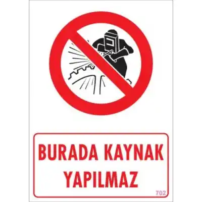 Pvc Levha Burada Kaynak Yapılmaz 25X35 Cm