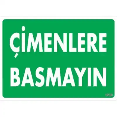 Pvc Levha Çimenlere Basmayın 25*35 cm