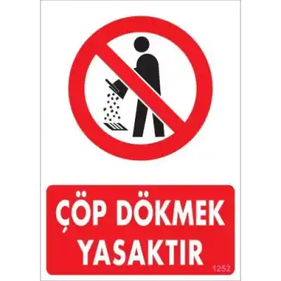 Pvc Levha Çöp Dökmek Yasaktır 25*35 cm