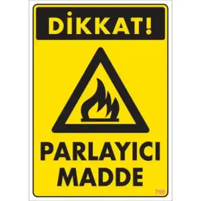 Pvc Levha Dikkat Parlayıcı Madde 25X35 Cm