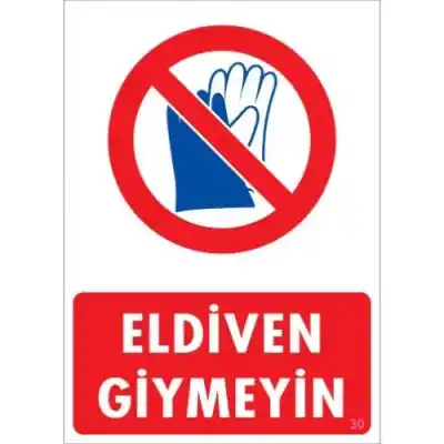 Pvc Levha Eldiven Giymeyin 25X35 Cm