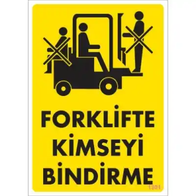 Pvc Levha Forklifte Kimseyi Bindirme 25*35 cm