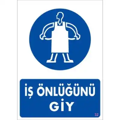 Pvc Levha İŞ ÖNLÜĞÜ GİY 25X35 Cm