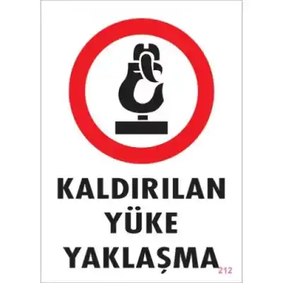 Pvc Levha Kaldırılan Yüke Yaklaşma 25X35 Cm